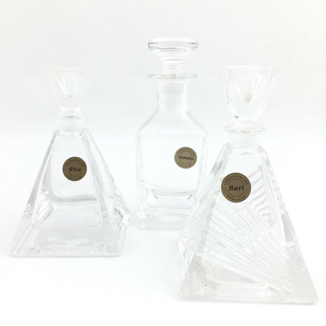 Set van 3 parfumflesjes kristal 