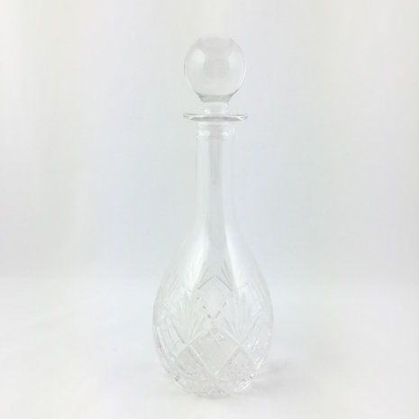 Karaf kristal rond geslepen glas Da Vinci