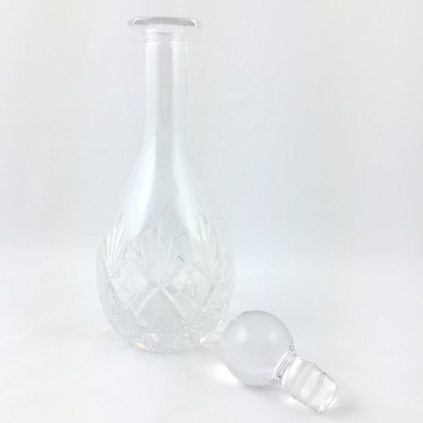 Karaf kristal rond geslepen glas Da Vinci
