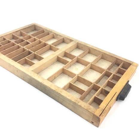 Vintage houten letterbak klein | Sprinkel + Hop