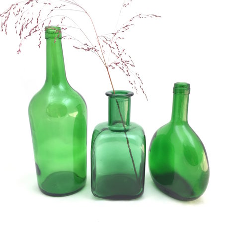 Set glazen flesvazen groen | Sprinkel + Hop