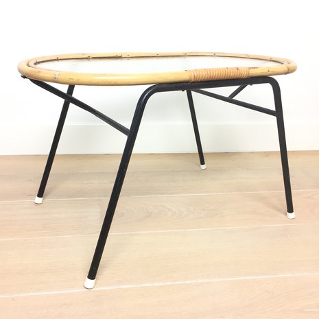 Jaren 50 rotan salontafel Rohé Noordwolde | Sprinkel + Hop 