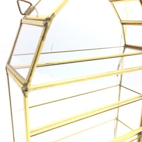 Vintage glazen hemel vitrinekastje messing | Sprinkel + Hop