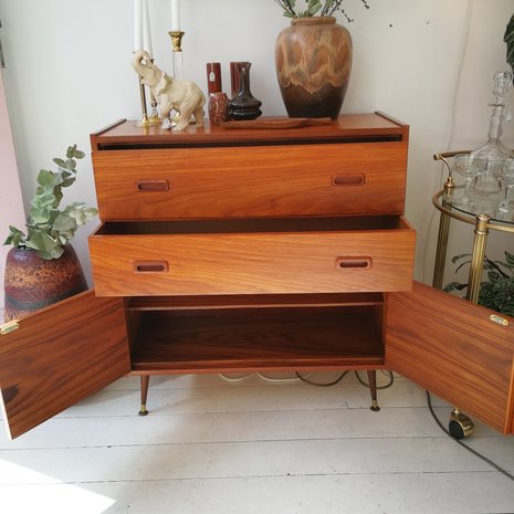 Vintage teak houten dressoir kastje | Sprinkel + Hop