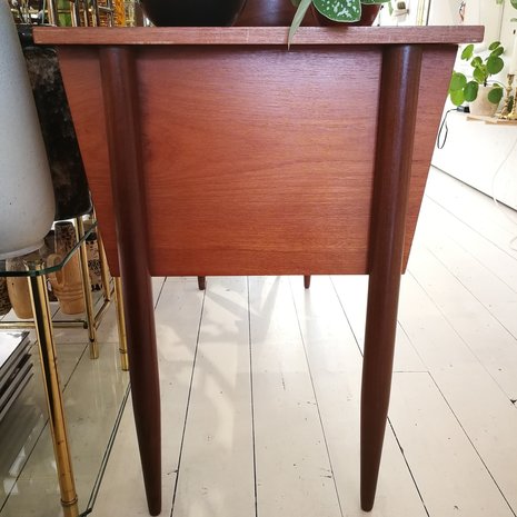 Vintage teak houten bureau 2 lades | Sprinkel + Hop