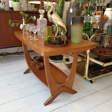 Vintage salontafel hout art deco | Sprinkel + Hop
