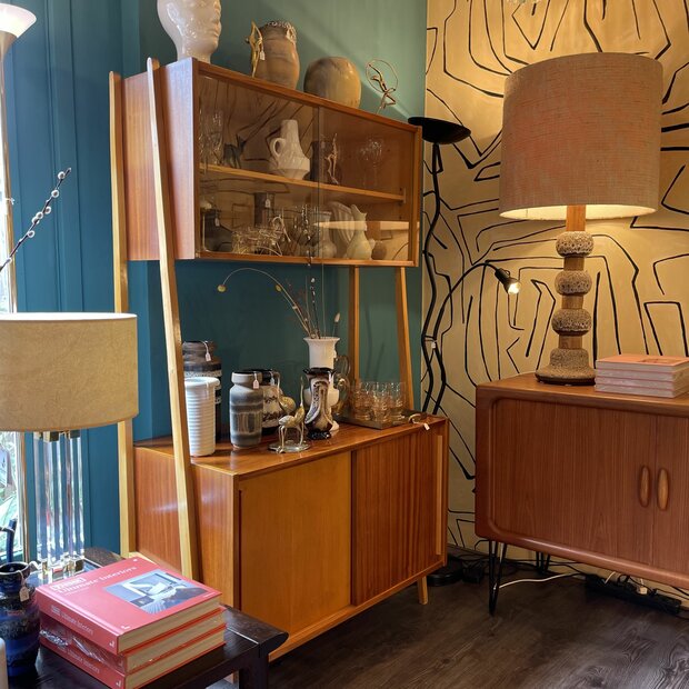 Vintage Tsjechische wandkast Frantisek Jirak voor Tatra Nabytok | Sprinkelhop