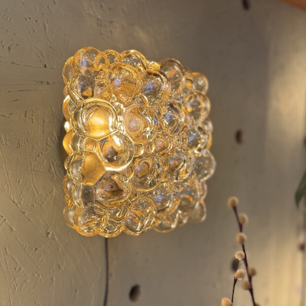 Helena Tynell vierkante amber bubble glazen plafondlamp | Sprinkelhop