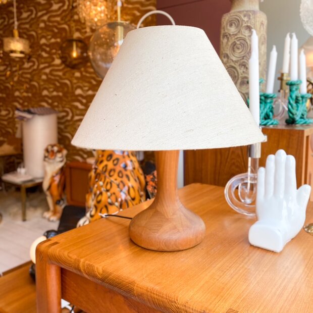 Vintage Domus tafellamp teak 1970s | Sprinkelhop