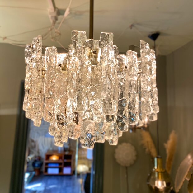 Vintage JT Kalmar glazen hanglamp 1960s | Sprinkelhop