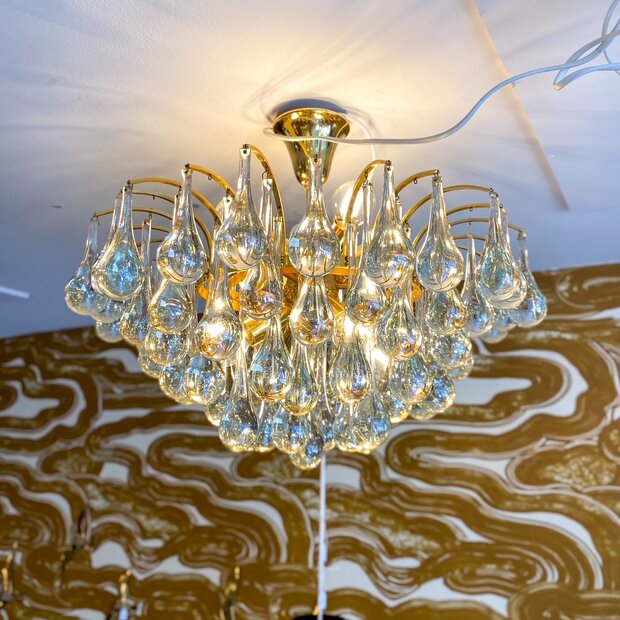 Vintage Christophe Palme teardrop plafondlamp groot | Sprinkelhop