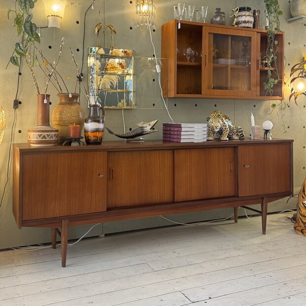 Vintage teak houten dressoir sideboard jaren 60| Sprinkelhop