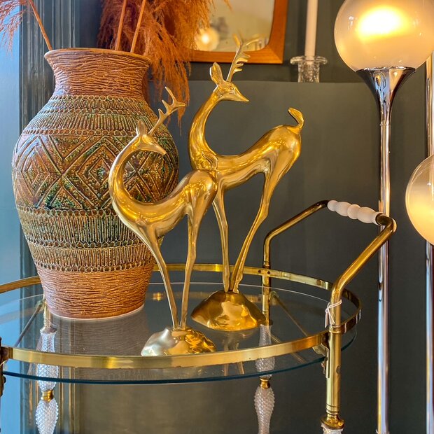 Vintage messing hert sierlijk hoog XL | Sprinkelhop