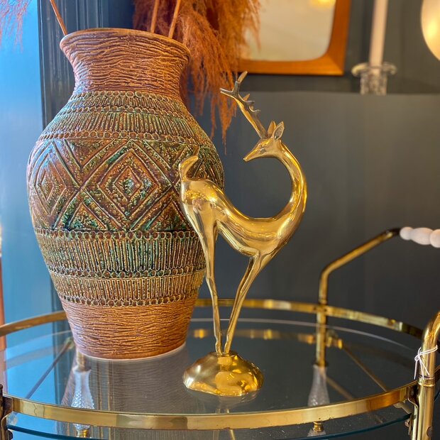 Vintage messing hert sierlijk hoog | Sprinkelhop