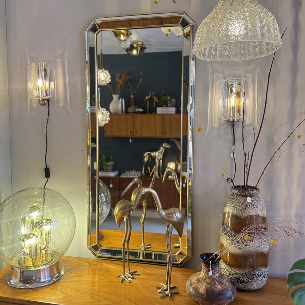 Vintage DeKnudt spiegel goud rechthoekig | Sprinkelhop