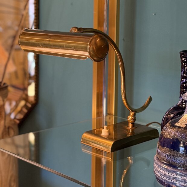 Vintage messing pianolamp Heca Edam | Sprinkelhop