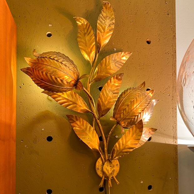 Hans K&ouml;gl vintage vergulde wandlamp Florentine | Sprinkelhop