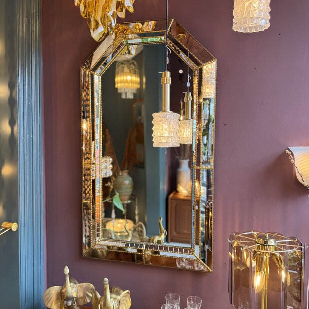 Vintage Venetiaanse trapezium moza&iuml;ekspiegel | Sprinkelhop