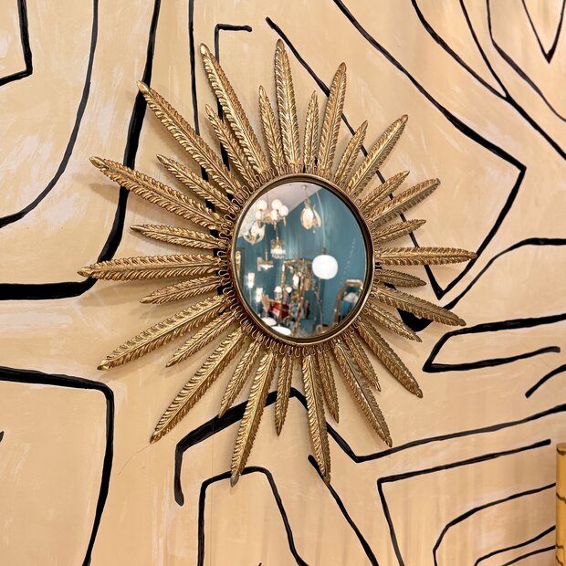 Sunburst Deknudt bolspiegel butlerspiegel jaren 70 | Sprinkelhop