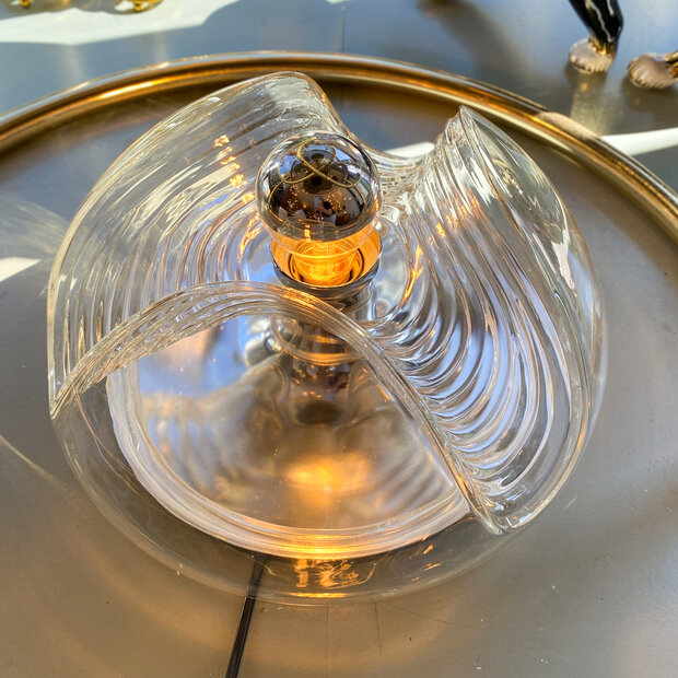 Peill Putzler glazen plafondlamp wandlamp wave futura chroom | Sprinkelhop