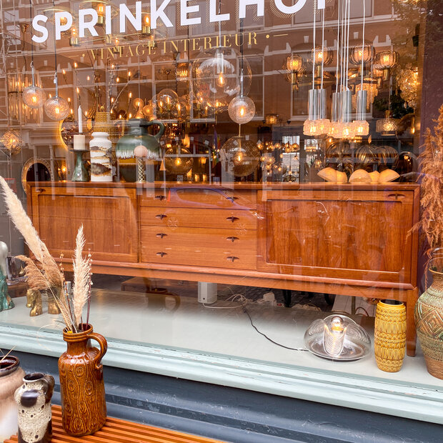 Vintage Deens dressoir teak HW Klein voor Bramin | Sprinkelhop