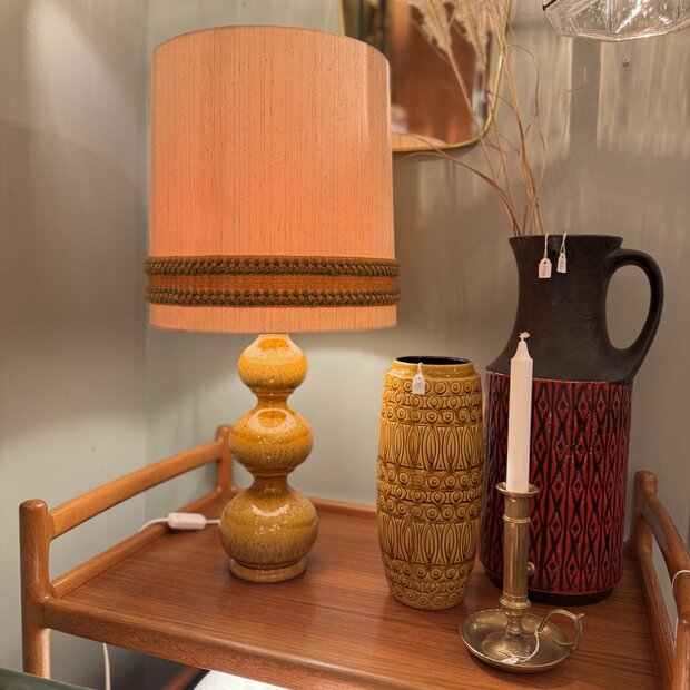 Vintage Kaiser Leuchten Bubble tafellamp 1970 okergeel | Sprinkelhop