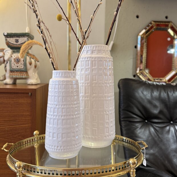 Vintage Scheurich West Germany vaas wit 260-30 | Sprinkelhop