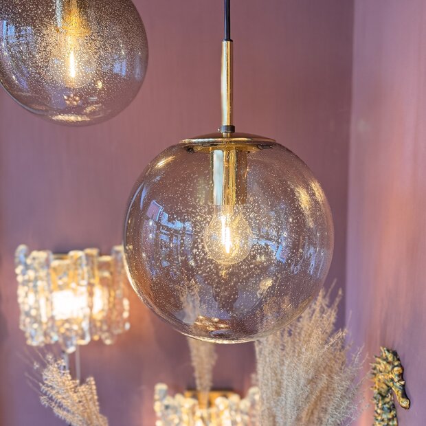 Messing rookglazen Glashutte Limburg bol hanglamp bubbel - M | Sprinkelhop