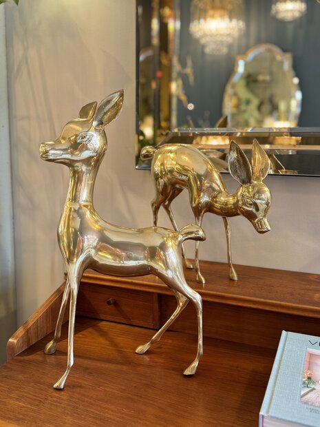 Vintage set messing bambi hert XL | Sprinkelhop