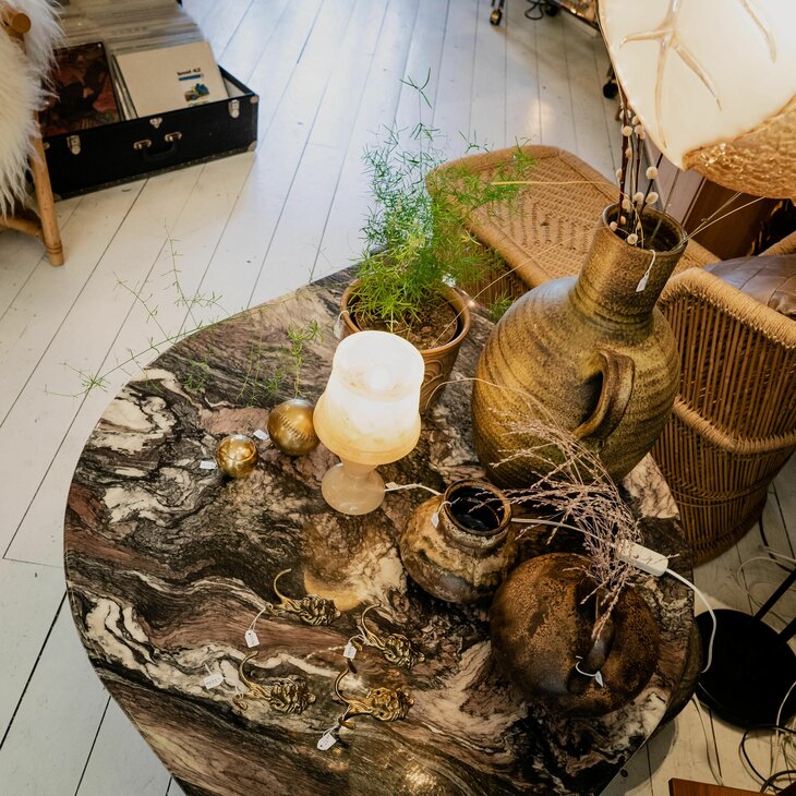 Vintage Italiaanse marmeren salontafel 1970s  | Sprinkelhop