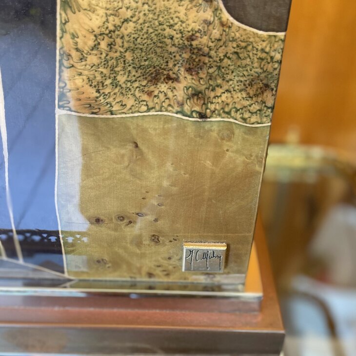 Vintage Franse tafellamp Jean Claude Mahey stoffen kap | Sprinkelhop