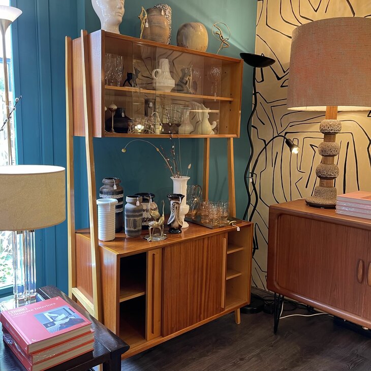 Vintage Tsjechische wandkast Frantisek Jirak voor Tatra Nabytok | Sprinkelhop