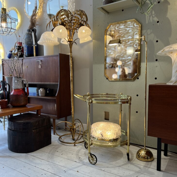 Maison Jansen vintage messing bar cart  | Sprinkelhop