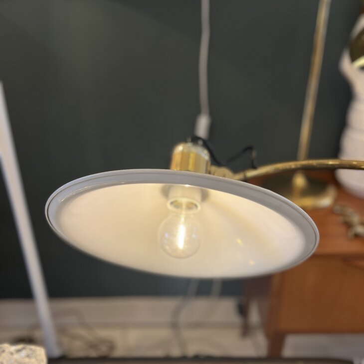 Vintage klembare messing bureaulamp werklamp buigbaar | Sprinkelhop