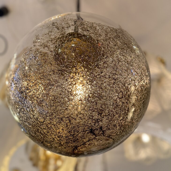 La Murrina bruin Murano glazen bubble globe hanglamp 1970s | Sprinkelhop
