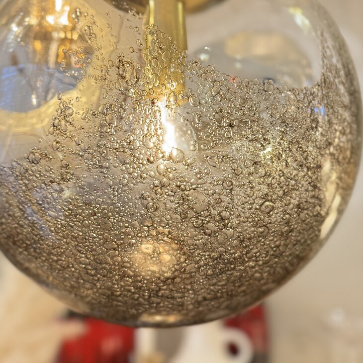 La Murrina bruin Murano glazen bubble globe hanglamp 1970s | Sprinkelhop