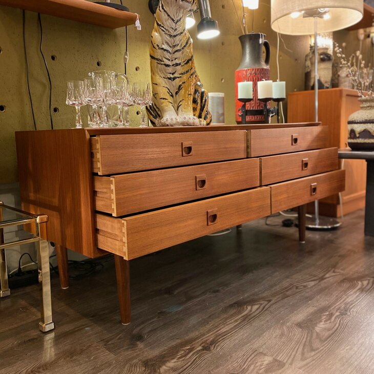 Vintage Deens dressoir ladekast Brouer Mobelfabrik 