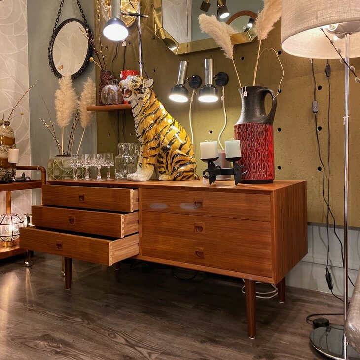 Vintage Deens dressoir ladekast Brouer Mobelfabrik 