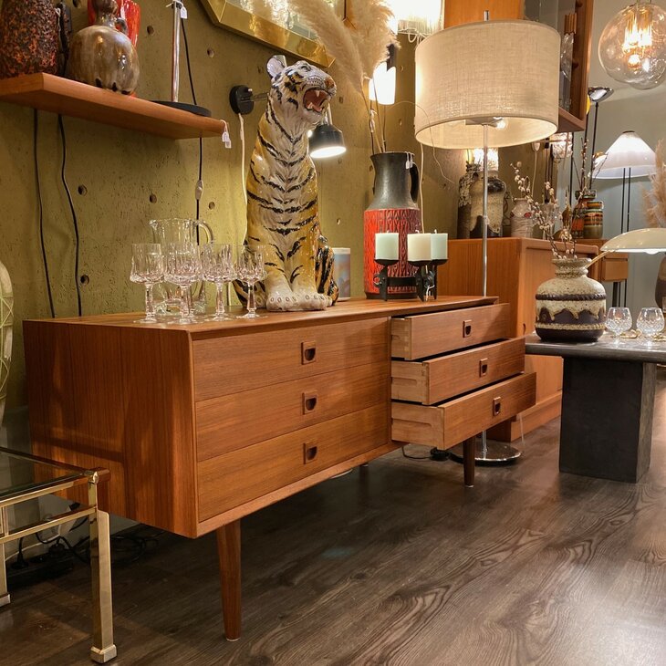 Vintage Deens dressoir ladekast Brouer Mobelfabrik 