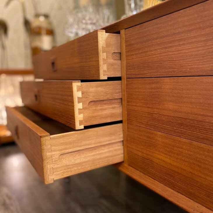 Vintage Deens dressoir ladekast Brouer Mobelfabrik 