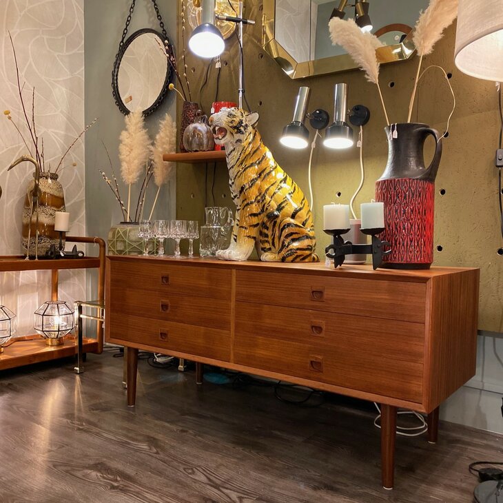 Vintage Deens dressoir ladekast Brouer Mobelfabrik 