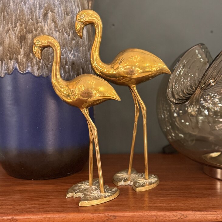 Set messing flamingo beelden | Sprinkelhop