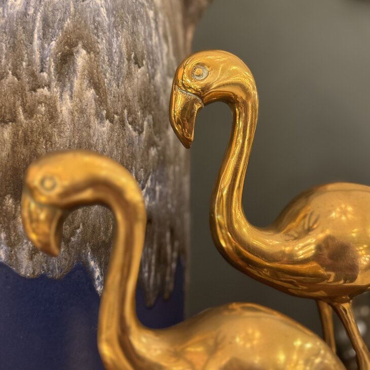 Set messing flamingo beelden | Sprinkelhop