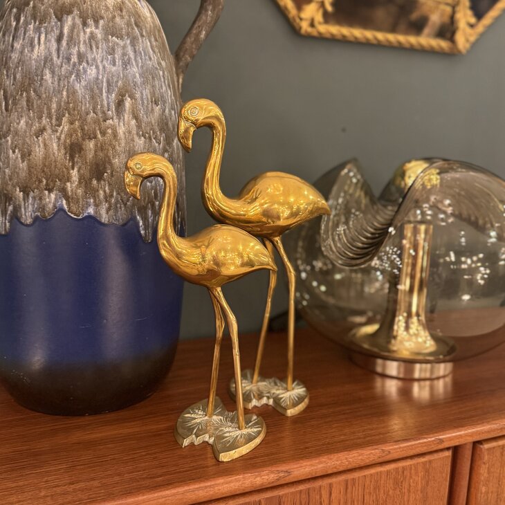 Set messing flamingo beelden | Sprinkelhop