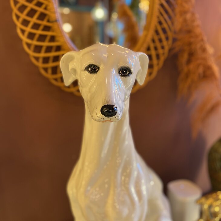 Vintage keramieken hazewindhond | Sprinkelhop