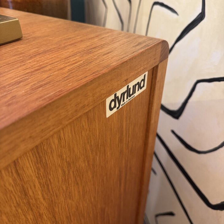 Deens Dyrlund vintage mediakast voor lp&#039;s en platenspeler | Sprinkelhop