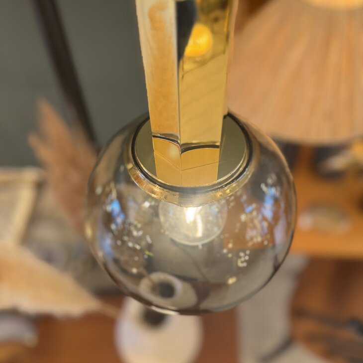 Cosack Leuchten messing hanglamp met rookglas | Sprinkelhop