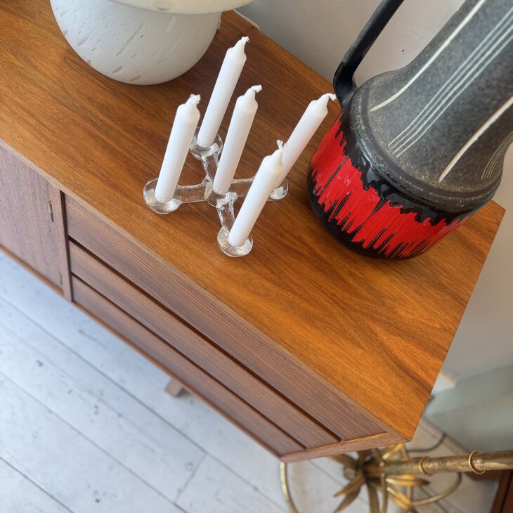 Groot vintage houten dressoir sideboard | Sprinkelhop