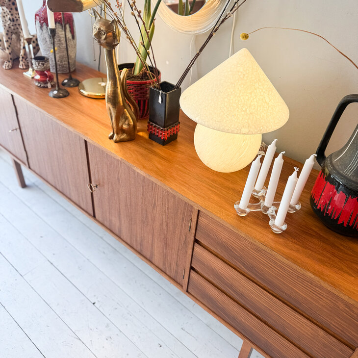 Groot vintage houten dressoir sideboard | Sprinkelhop