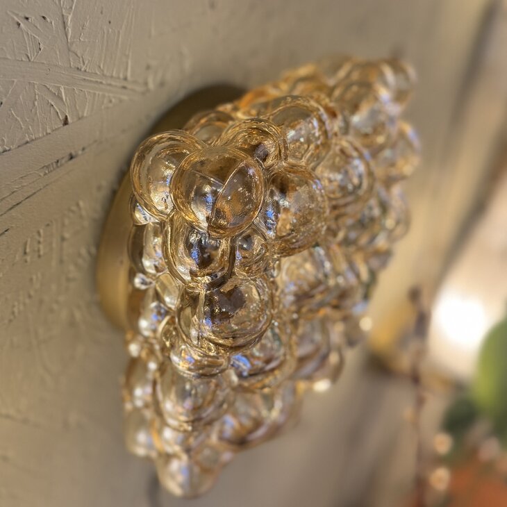 Helena Tynell vierkante amber bubble glazen plafondlamp | Sprinkelhop